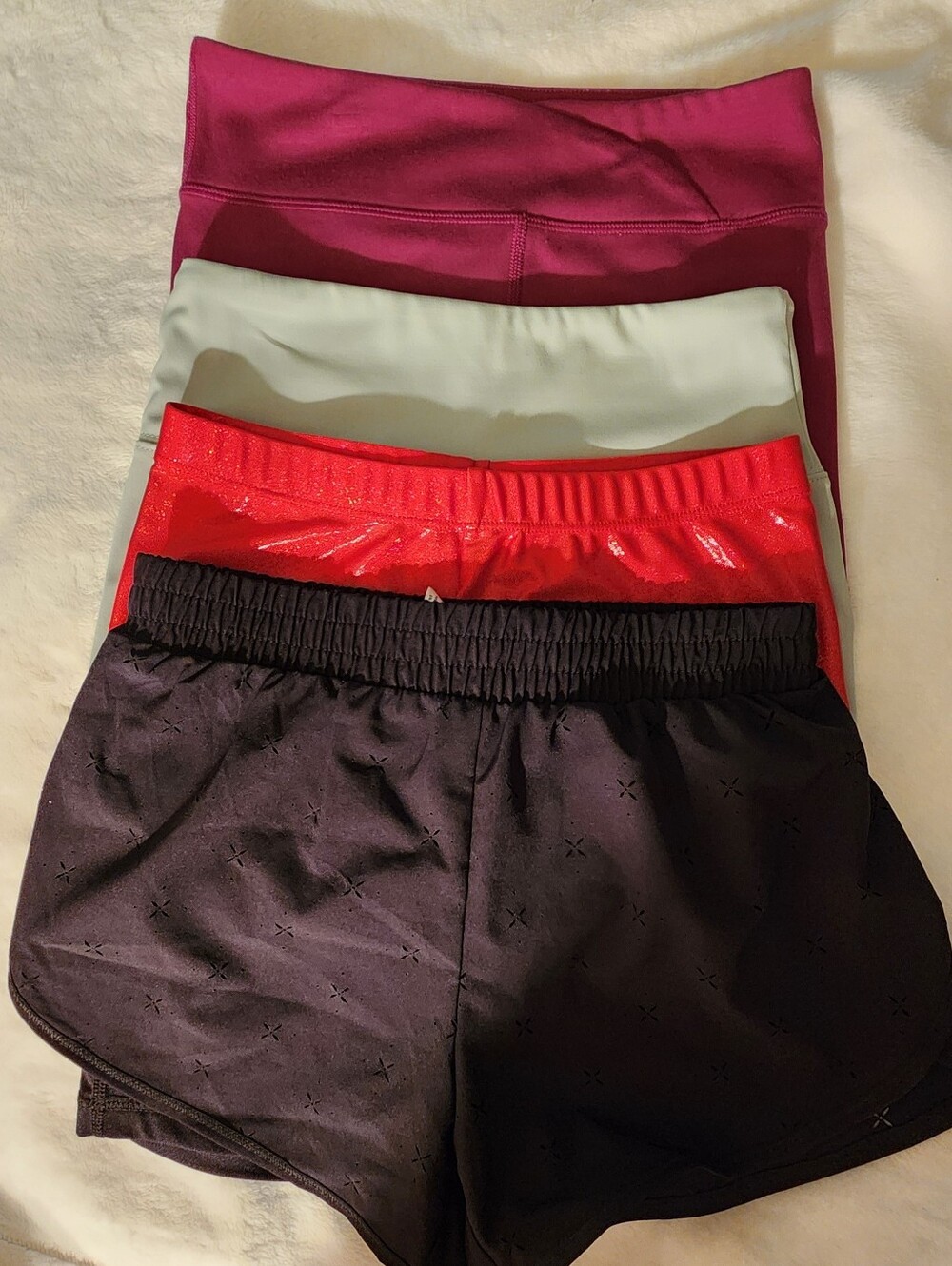 Girls Size 9/10 10 Dance Gymnastics Athletic Shorts Lot of 4